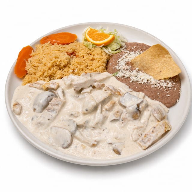 Pollo a la Crema Plato.